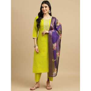 Conjuntos de tela de organza con estampado Digital moderno Kurta Pent Dupatta para mujer RADHE EXPORTS secado rápido para fiesta boda - Product Image 1