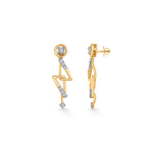 Boucles d'oreilles pendantes et boucles d'oreilles à clous Wonder Gold Diamond pour femmes - Product Image 4