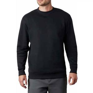 Sweat-shirt à col rond uni personnalisé en gros, 100% coton, surdimensionné, décontracté, couleur noire, sweat-shirt de sport d'hiver pour homme, basiques - Product Image 1