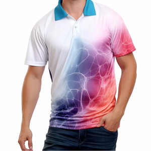 Camiseta de Golf de Manga Corta para Hombre, Sublimada, de Secado Rápido, con Logotipo Bordado Personalizado en la Parte Delantera - Product Image 1
