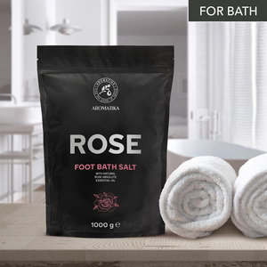 Aromatika Rose Sel Marin Naturel pour Bain de Pieds 1000g – Soin Revitalisant, Adoucissant et Anti-Callosités – Sachet Doypack Zip-Lock - Product Image 3