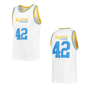 Maillot de basket-ball personnalisé en maille, couleur unie, séchage rapide, respirant, imprimé par sublimation, pour adultes - Product Image 3