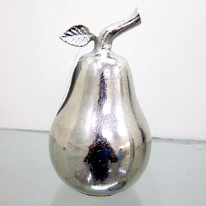 Diseño en forma de pera brillante pulido de la mejor calidad Metal de aluminio decoración del hogar escultura de frutas esculturas modernas de la India - Product Image 1