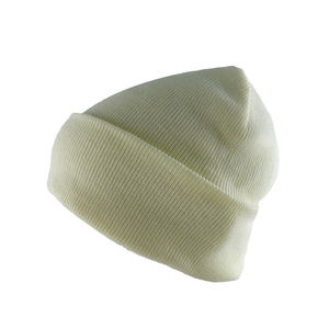 Venta al por mayor de gorros de Jacquard en blanco personalizados, gorros de punto con puños unisex en colores sólidos, ropa de calle y artículos esenciales de invierno - Product Image 2