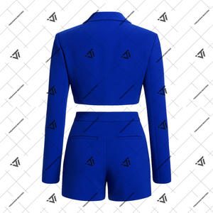 Greek Sigma Gamma Rho Sorority Clothing Conjunto formal de 2 piezas para mujer: chaqueta recortada con pantalones cortos formales - Product Image 2