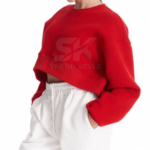 Sudadera Corta Lisa para Mujer, Hecha a Medida, Precio al por Mayor, Último Estilo, Ropa Casual - Product Image 6