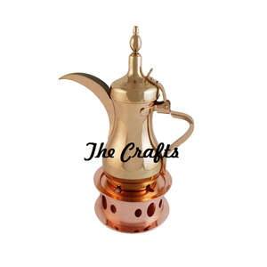 Calentador de tetera de nuevo diseño, calentador Dallah chapado en oro de latón para restaurante y vajilla de fiesta, calentador Dallah - Product Image 6