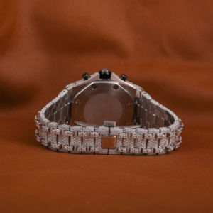 New Trendy Luxury Handmade Fully Ice VVS leb Grown Watches Diamond <b>Automatic</b> Movement Glass Dial Window Analog Hip Hop Style - Product Image 3