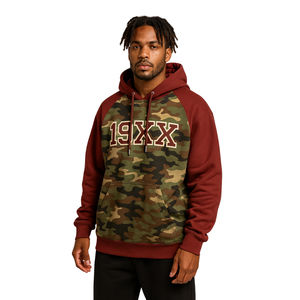 Sweat à capuche KAP Camo, Année de fondation, Marron, Manches raglan, Mélange de coton, Vêtements de fraternité grecque Divine Nine HBCU Greek - Product Image 1