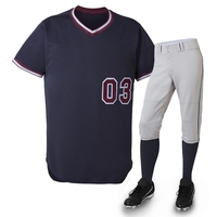 Uniforme d'équipe de baseball en tissu 100 % polyester, maillot et short de baseball personnalisés avec nom et numéro de l'équipe