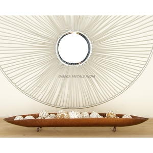 Plateau de service rectangulaire en or élégant avec poignées décoratives Utilisation pratique et affichage élégant - Product Image 3