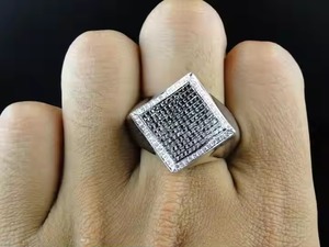 VVS Moissanite 925สเตอร์ลิงเงินสีขาวทองแหวนตัดของขวัญสำหรับผู้ชายและผู้หญิงเพชรผ่านการทดสอบเครื่องประดับที่ดี - Product Image 4