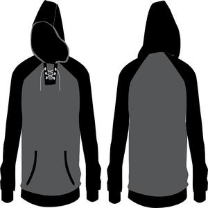 Sweat à capuche surdimensionné noir classique pour homme Sweat-shirt en coton confortable avec impression numérique motif solide pour l'hiver à la maison - Product Image 1