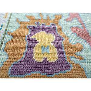 Tapis en laine noué à la main Cyanna Green, rectangulaire 9x12, pour la décoration de la maison, du salon ou du couloir, motif original - Product Image 3