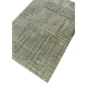 Tapis Kavi vert noué à la main en laine et soie de bambou, motif géométrique classique pour la maison, tapis de salon 9x12, épaisseur 10mm - Erreur de projet - Product Image 2