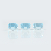 Pierres précieuses de topaze bleue naturelle, 8 mm, taille octogonale carrée, pierres brutes certifiées par un tiers, vente en gros, Gopika Exports Fine