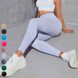 Leggings de Yoga para Mujer, Nuevo Modelo, Alta Calidad, Tela de Algodón, Bambú y Mezclilla, Cintura Elástica, Secado Rápido, Transpirable, Invisible - Product Image 4