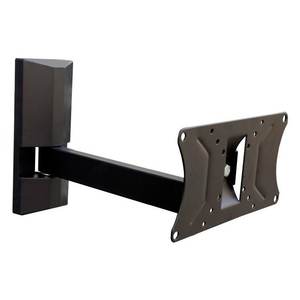 Support mural pour téléviseur et moniteur VESA 100 x 200 noir à deux articulations, capacité de 30 kg, modèle ENBS1020, crochets et rails - Product Image 1