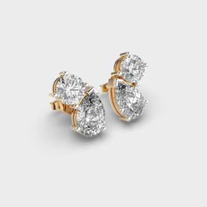 Pendientes de Oro de 18K Hechos a Mano con Diamantes de Moissanita para Mujer, Serie Premium Glow para Fiestas - Product Image 5