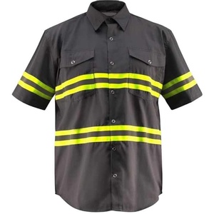 Chemise de travail réfléchissante à manches longues pour hommes vêtements de travail de construction de sécurité polyester à séchage rapide respirant contrôle de l'humidité haute visibilité - Product Image 5