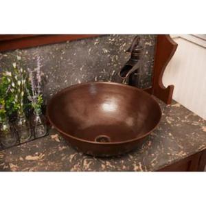 อ่างล้างหน้าทองแดงดีไซน์แบบค้อนทำจากโลหะ100% ของตกแต่งบ้านกันสนิมอุปกรณ์ในห้องน้ำ - Product Image 5