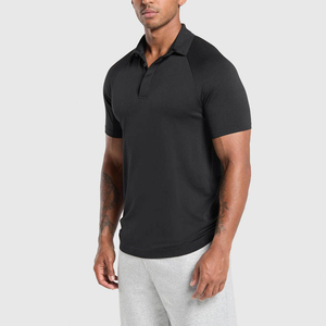 Chemises polo personnalisées à séchage rapide pour hommes, chemise de golf athlétique respirante de haute qualité, coupe ajustée, t-shirt musculaire, chemises en polyester pour la salle de sport - Product Image 3