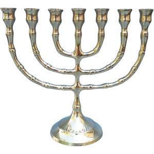 Diseño de lujo 7 ramas plata Menorah templo candelabro Metal candelabro para decoración del hogar y religioso precio más barato - Product Image 1