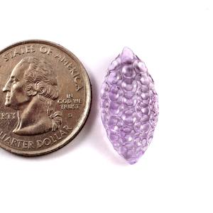แฮนด์เมดพลอยอเมทิสต์ธรรมชาติทรงรีน้ำผึ้งหวีแกะสลักหินสวยงามสำหรับเครื่องประดับอัญมณีทรงหลวมขนาดรูปร่างตามสั่ง - Product Image 1