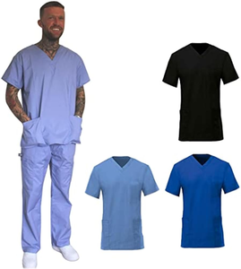 Conjuntos de Enfermería de 2 piezas al mejor precio, chaqueta de trabajo con cremallera médica con características de seguridad, uniformes de hospital, traje de uniforme - Product Image 4