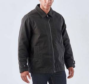 Custom Vintage 100% Denim Turn Down Collar Work Wear Breathable Canvas Custom Logo Waterproof Plus Size <b>Jacket</b> Men - Product Image 4