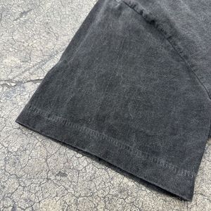 2025 precio al por mayor Casual Street Collar Oversized Men's Acidwash Plus Size cuello redondo en blanco algodón liso camiseta para hombres stock - Product Image 4