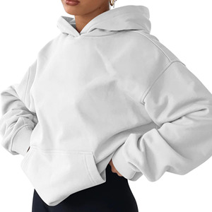 Fabrication de sweats à capuche 100% coton à épaules tombantes pull unisexe personnalisé poids lourd surdimensionné broderie sweat à capuche tricoté sweat-shirt - Product Image 4