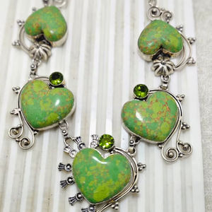 Collar de plata esterlina Navajo de estilo Vintage más vendido hecho a mano con Turquesa natural azul y joyería única de latón - Product Image 4