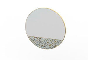 Agregue un toque de encanto a su espacio con el espejo de pared tejido a mano Boho Chic para decoración del hogar espejo - Product Image 2