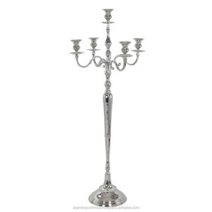 Candélabre en métal classique à 5 bras fait à la main bol en aluminium nouvel an décor à la maison centre de table pour les mariages noël dernier style - Product Image 2