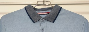 Tendance Hommes Couleur Unie 100% Coton pour Polo Logo Brodé Personnalisé Style Respirant et Décontracté - Product Image 2