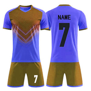 เสื้อฟุตบอลระบายอากาศน้ำหนักเบาของผู้ชายชุด Uniform2022ฟุตบอลดีไซน์ล่าสุด - Product Image 3
