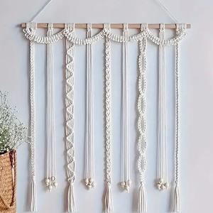 Vintage Macrame Wall Hanging Plant Farmhouse Chic Hair Bow Clip <b>Holder</b> Hanging <b>Photo</b> Display Organizer Eco-Friendly Custom Size - Product Image 4
