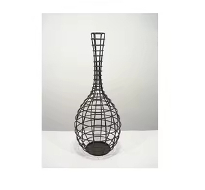 Florero personalizado Color negro mate Maceta de metal de calidad superior y maceta Sofá Mesa auxiliar decorativa - Product Image 3