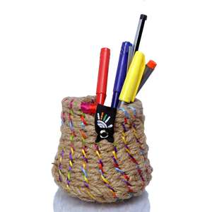 Nouvel arrivage porte-crayon en Jute haute vente qualité Look moderne porte-crayon pour bureau école Table utilisation en gros - Product Image 3