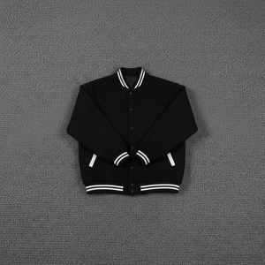 Chaqueta Universitaria de Lana Tejida para Mujer, Talla Grande, Invierno 2025, Corte Regular, Chaqueta de Béisbol con Letras y Logotipo para Mujer - Product Image 6