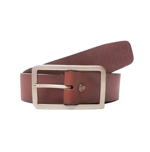 Cinturón de Cuero Genuino Marrón de Grano Completo con Hebilla para Mujer, Venta al por Mayor Directo de Fábrica, Cinturones de Moda Negros para Mujer - Product Image 1