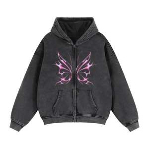 Fabricant personnalisé 500 Sweat à capuche épais et épais Vantage Sweat à capuche sérigraphie hommes lavage à l'acide Streetwear à capuche de haute qualité 2025 - Product Image 1