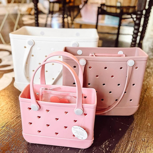 Bolsa de Playa de EVA con Logotipo Personalizado, Bolsa de Mano de Goma, Bolsa de Playa de Verano Personalizada, Bolso de Gran Capacidad para Mujer, para Piscina, Viajes y Compras - Product Image 1