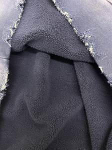 Sweat à capuche uni pour hommes 100% coton tricoté en hiver avec poche avant délavé au soleil noir surdimensionné délavé à l'acide éclaboussures de peinture teint uni - Product Image 3