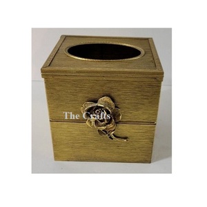 Porte-serviettes en acier inoxydable couleur or Boîte de rangement de mouchoirs en forme et taille personnalisées à un prix acceptable - Product Image 4