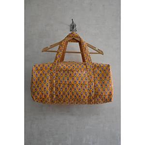 Bolsa de Viaje de Lona Ligera de Lujo, Estilo Bohemio, con Estampado Floral Indio, Cierre de Cremallera, Ecológica, de Algodón, para Fin de Semana - Product Image 2