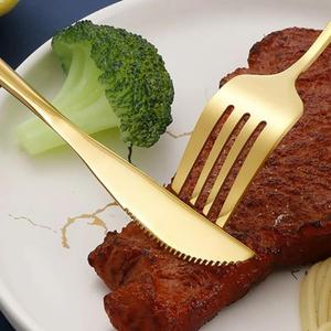 Stainless Steel Eco-Friendly <b>Flatware</b> <b>Set</b> with Stylish Contemporary Design for Daily Use and Formal Dinner Table Settings - Product Image 1