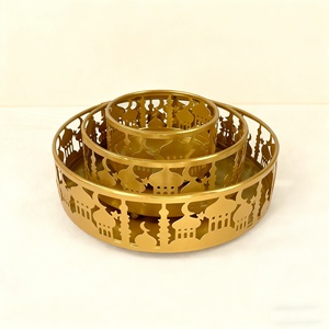 Pafu plus beau plateau <span class=keywords><strong>de</strong></span> boîte à bonbons <span class=keywords><strong>de</strong></span> style <span class=keywords><strong>château</strong></span> en fer forgé arabe musulman pour décorations <span class=keywords><strong>de</strong></span> vacances accessoires pour ornement <span class=keywords><strong>de</strong></span> table - Product Image 2