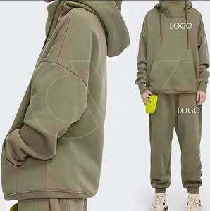 Vêtements pour hommes Ensemble 2 pièces tendance Streetwear Survêtement de jogging Ensemble pantalon de survêtement et sweat à capuche à manches longues personnalisé grande taille - Product Image 4